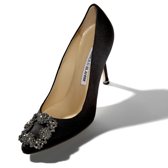 Manolo Blahnik Hangisi Black Heels - Picture 1 of 3